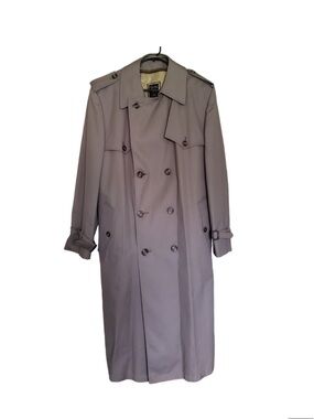 Christian Dior Monsieur Men's Taupe-Gray Double-Breasted Trench Coat